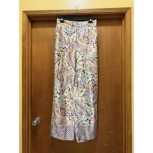 Womens MNG button-zip front and elastic back dress pants, size Small